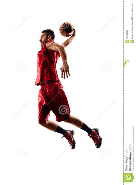 Basketball Player Jumping With Rebound Position While Playing Royalty