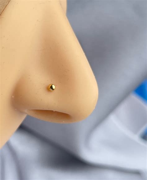 Minimalist Tiny Ball Nose Ring Nose Stud Nose Ring Etsy
