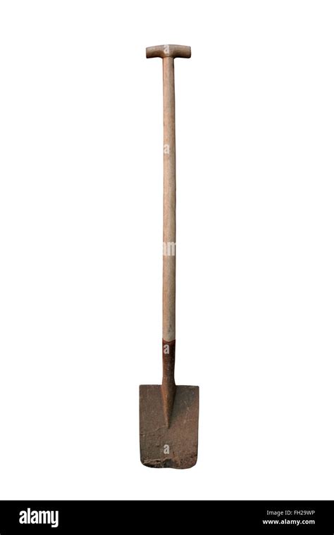 Old Spade Isolated Stock Photo Alamy