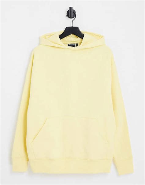 Asos Design Heavyweight Oversized Hoodie In Yellow Asos