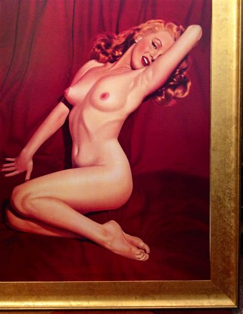 Vintage SALe LAST 1 Large 18X24 MARILYN MONROE Rare Nude Pin Up On Red