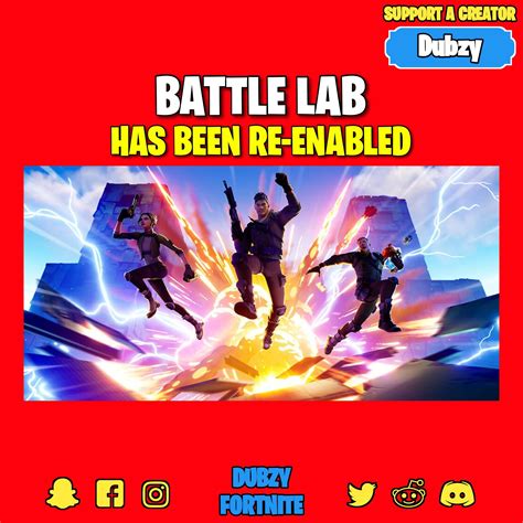 Battle Lab Has Been Re Enabled Rdubzyfortnite