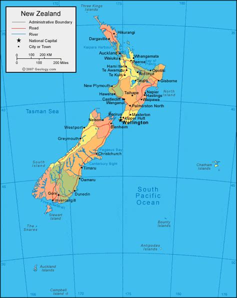 Map New Zealand Share Map