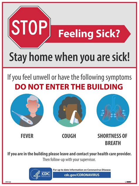 Stay Home When You Are Sick Poster Safety Supplies Unlimited