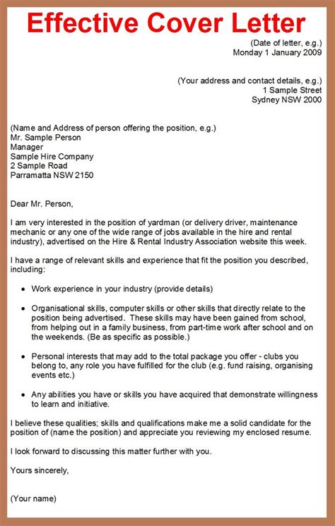 Make it a point to include the necessary email subject when sending your application letter via email. business letter example | Job cover letter, Job ...