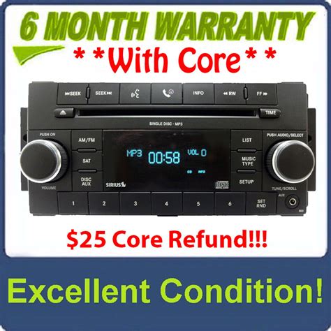 2007 2011 Jeep Dodge Chrysler Ram Res Radio Uconnect Cd Player Aux