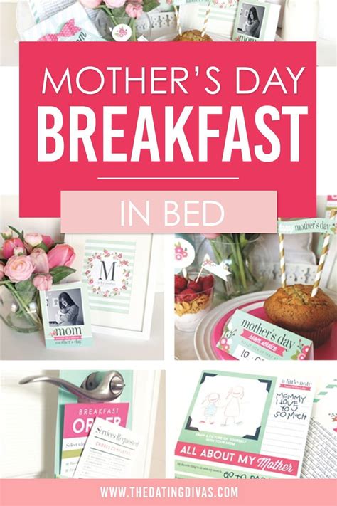 Beautiful Mothers Day Breakfast In Bed Printable Kit From The Dating