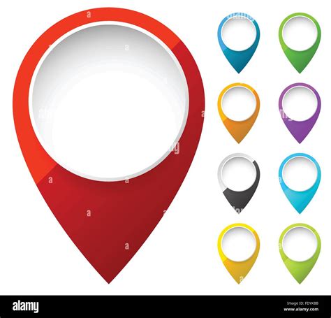 Map Marker Map Pin Shapes Elements In 6 Color Location Destination