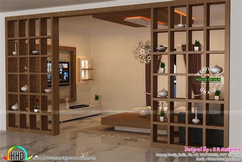 Living Foyer Under Stair Interiors Kerala Home Design