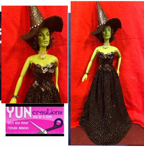ooak wicked witch barbie elphaba glam custom doll collector handmade fanart ebay