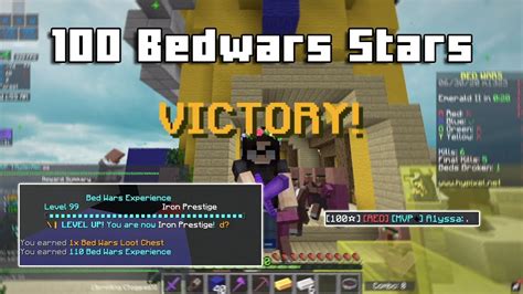 Hitting 100 Bedwars Stars ⭐️ Youtube