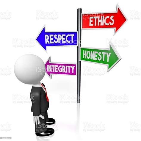 3d Ethics Respect Honesty Integrity Concept Stock Photo Download