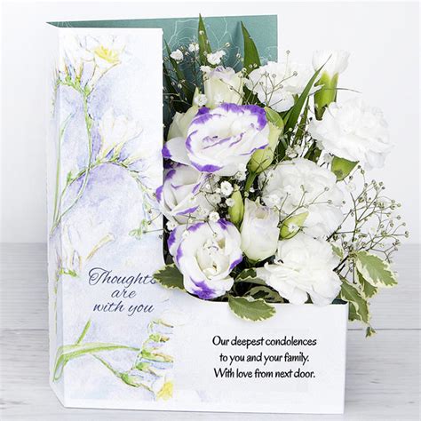 Thinking Of You Condolence Sympathy Flowers Bereavement Card Sorry For Your Loss Sympathy Card