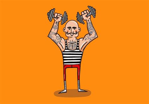 Tattooed Strong Man 192144 Vector Art At Vecteezy