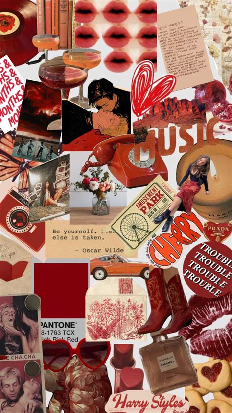 Aestheticmoodboard Red Collage Moodboard Aesthetic Mood Board Collage Red