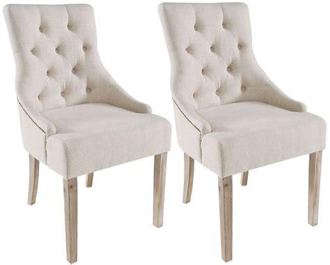 Rowico Stella Cream Fabric Dining Chair Pair Cfs Furniture Uk