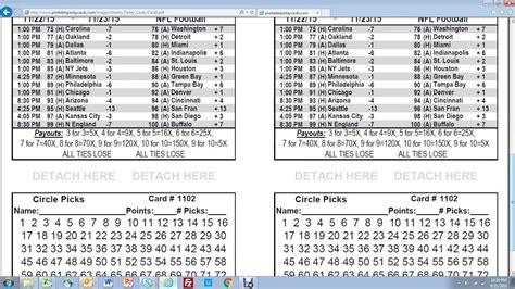Check spelling or type a new query. Pleaser Bets In The Nfl - Free Printable Parlay Cards | Free Printable A to Z