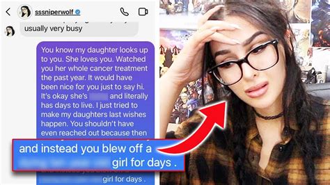 Sssniperwolf Ghosted A 10 Year Old Terminally Ill Child Youtube