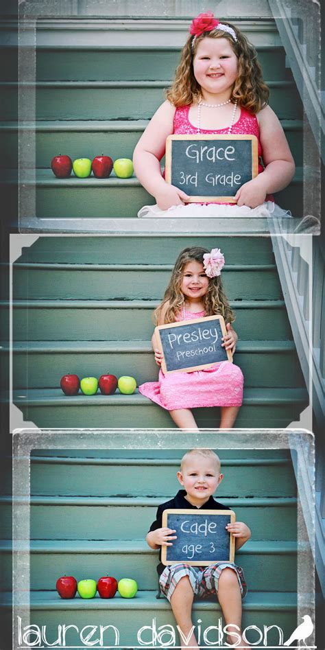 Back To School Vintage Style Mini Photo Shoot Session Name And Grade