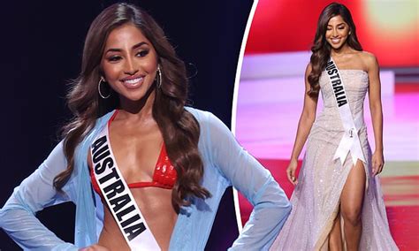 Miss Universe Australia Maria Thattil Stuns In Tiny Red Bikini In Preliminary Round