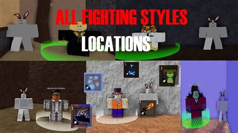All Fighting Style Locatios Blox Fruits Youtube