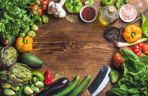 Fresh Ingredients With Copy Space Stock Photo Containing Food And