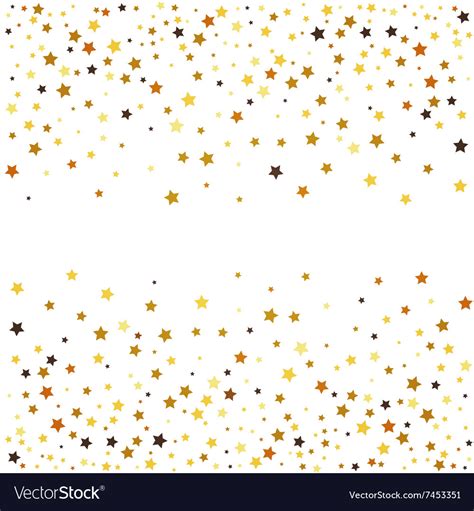 Gold Glitter Stars On White Background Royalty Free Vector