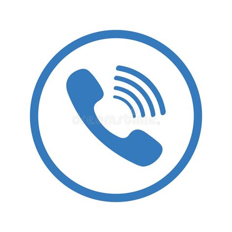 Icono De Vector Azul Del Teléfono Contacto Llamada Telefónica Stock