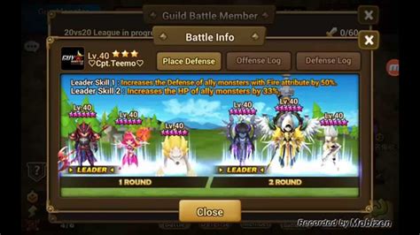Chapter 2 covers 3*, 4*, and 5* monsters. Summoner War Review Defence team in Guild war Guy Monster - YouTube