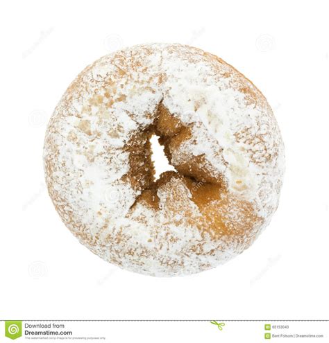 Plain Powdered Sugar Cake Donut On White Background Stock Image Image
