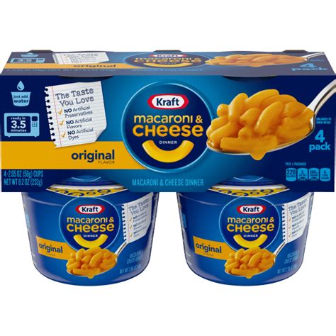 Original Macaroni And Cheese Easy Microwavable Dinner Products Kraft
