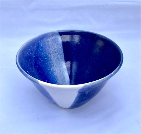 Bowl Pottery Bowl Handmade Pottery Bowl Blue Bowl Blue Etsy