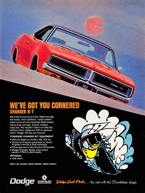 1969 Dodge Charger Ad Weve Got You Cornered