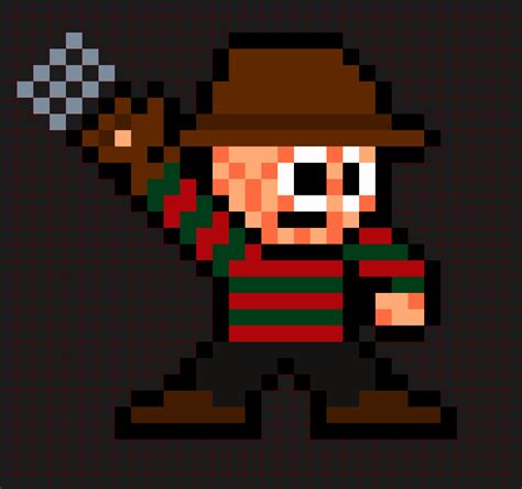 Freddy Krueger A Nightmare On Elm Street Horror Icons Pixel Art