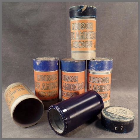 Vintage Cylinder Phonograph Records Edison Blue Amberol W