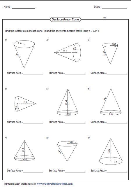 Volume of a cone worksheet. Volume Of Cones And Pyramids Worksheet Pdf | schematic and ...