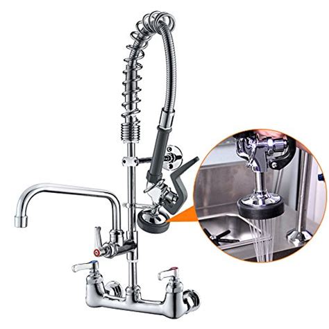 Only the best commercial kitchen faucets are included on the list, highlighting just how popular industrial faucets have become over the years. Commercial Kitchen Faucet Wall Mount Pre Rinse Faucet with ...
