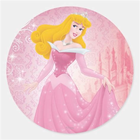 Aurora Princess Classic Round Sticker Zazzle