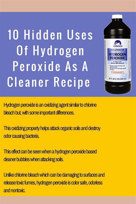 10 Hidden Uses Of Hydrogen Peroxide As A Cleaner Recipe Cleaner