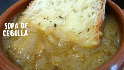 SOPA DE CEBOLLA FACIL Receta de sopa de cebolla gratinada fácil YouTube
