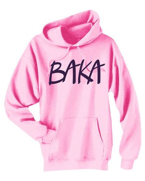 Baka Anime Hoodie Japanese Phrase Sweatshirt Funny Insult Design Otaku