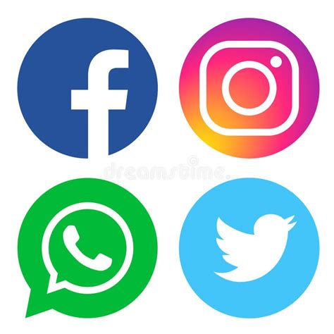 Logo De La Instagram De Facebook En Whatsapp Foto Editorial