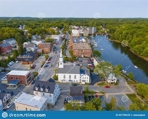 Newmarket Town Aerial View Nh Usa Stock Photo Image Of Landscape