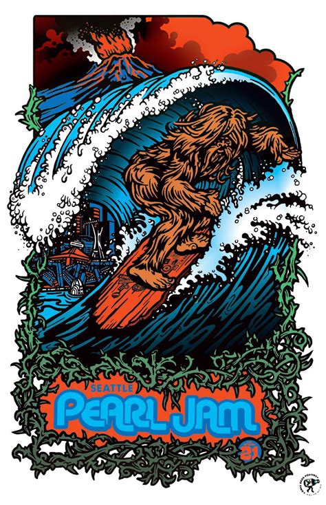 Pearl Jam Posters Concert Poster Art Rock Poster Art Rock Band Posters