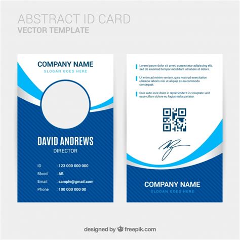 Get in touch with cards want to end up being in lead connection with the audience in order to end up being run and ready pertaining to conversation. Abstract id card template with flat design Vector | Free Download