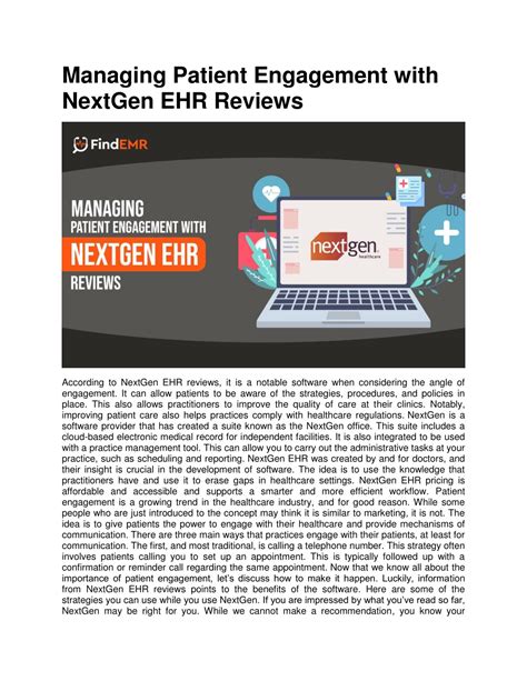 Ppt Managing Patient Engagement With Nextgen Ehr Reviews Powerpoint