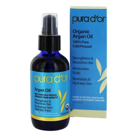 Pura Dor Organic Argan Oil For Skin Scalp And Hair 4 Fl Oz