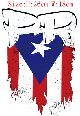 PR PUERTO RICO FLAG X SELF IRON ON HEAT TRANSFER T SHIRT LOT Free Shipping EBay