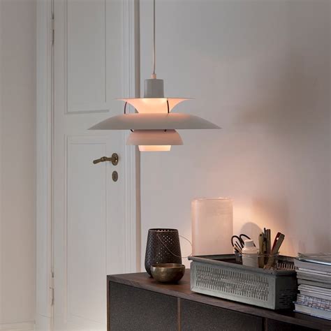 Discover modern louis poulsen lighting and minimalist louis poulsen lamps at horne, where we explore new and inventive ways to define the art of living well. Pendant light, PH5 , white, Ø50cm, H27,7cm - LOUIS POULSEN - Nedgis Lighting