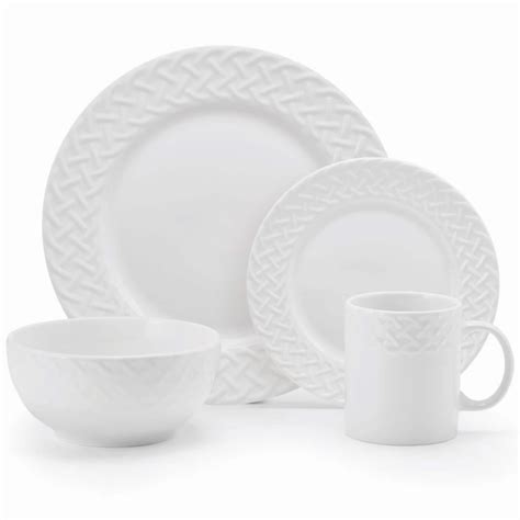 Pfaltzgraff Sloan Porcelain 32 Piece Dinnerware Set In White Nfm